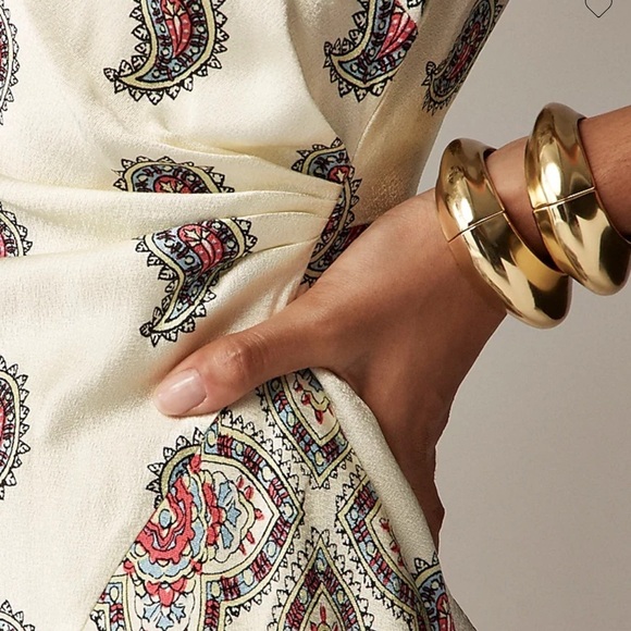 J.Crew Faux-wrap midi dress in paisley size 4 NWT - Picture 3 of 7